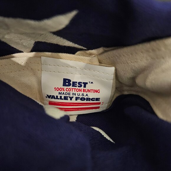 NEW VALLEY FORGE BEST 100% COTTON BUNTING AMERICAN FLAG - VETERAN CASKET 9.5'x5' - Picture 15 of 16